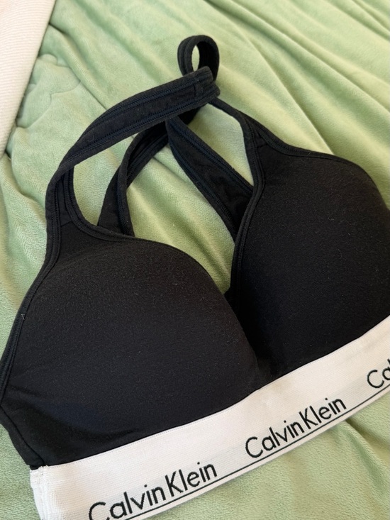 Calvin Klein Tops - Calvin Klein Black Bralette with White Logo Band